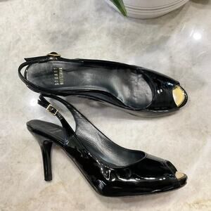 Stuart Weitzman Heeled sandals black patent leather  sz 8N